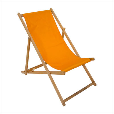 Liegestuhl Holz orange @_oblique